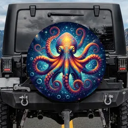 Psychedelic Octopus Tentacles Deep Sea Bubbles Cosmic Ocean - Adventure Seeker Gift Spare Tire Cover
