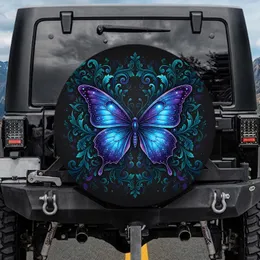 Symmetrical Butterfly Floral - Car Decor Gift for Butterfly Lover Spare Tire Cover