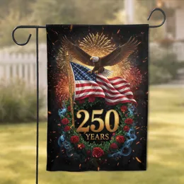 American Flag 250 Years - Independence Day Celebration Gift for Veterans Garden Flag