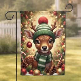 Baby Reindeer Christmas Baubles - Christmas Gift for Deer Lover Garden Flag