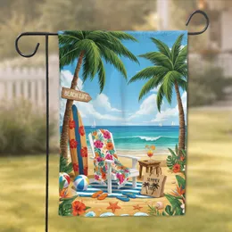 Adirondack Beach Chair Tropical Surfboard - Summer Beach Life Decor Gift Garden Flag