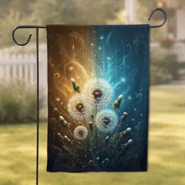 Dandelion Seed Heads Luminous Spores Atmospheric Gradient - Home Decor Gift Garden Flag