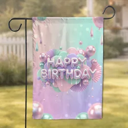 Happy Birthday Balloons Glitter - Celebration Party Gift Garden Flag