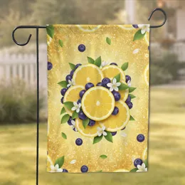 Lemon Slices Blueberry Blossoms - Home Decor Gift for Garden Lovers Garden Flag