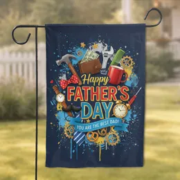 Happy Fathers Day Tools Watch Bow Tie - Fathers Day Gift for Dad Garden Flag