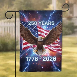 Bald Eagle American Flag 250 Years - Independence Day Gift for Veterans Garden Flag