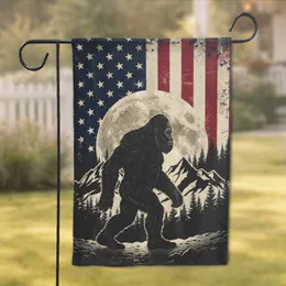 Bigfoot Distressed American Flag - Patriotic Home Decor Gift Garden Flag