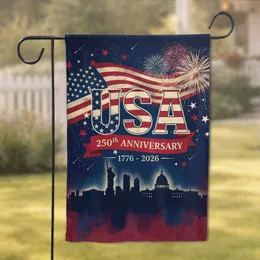 USA American Flag 250th Anniversary - Independence Day Gift for Veterans Garden Flag