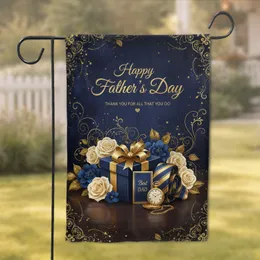 Happy Father's Day Gifts Gold Watch - Father's Day Present for Dad Garden Flag