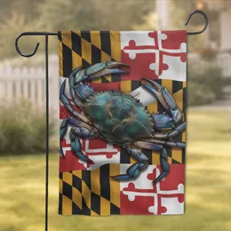 Blue Crab Maryland Flag - Home Decor Gift for Marylanders Garden Flag
