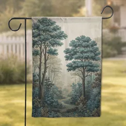 Ancient Woodland Forest Path - Home Decor Gift for Nature Lover Garden Flag