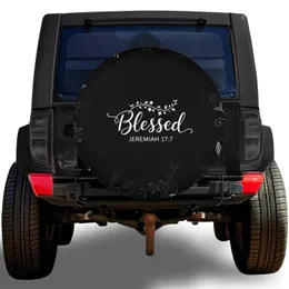 Blessed Jeremiah 17:7 Scripture Botanical - Faith Inspiration Gift Spare Tire Cover
