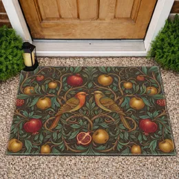 Birds Pomegranate Apple Botanical - Home Decor Gift for Bird Lovers Doormat