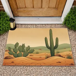 Desert Cacti Dunes Landscape Yellow Flowers - Home Decor Gift Doormat