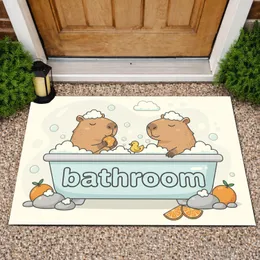 Capybaras Bubble Bath Bathroom Word Home Decor Gift Capybara Lover Doormat