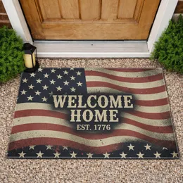 American Flag WELCOME HOME EST. 1776 - Independence Day Home Decor Doormat