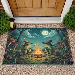 Wizard Frogs Campfire Magical Forest - Home Decor Gift for Fantasy Lover Doormat