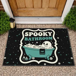 Spooky Bathroom Ghost Bat Skulls Potion Bottles - Halloween Party Decor Doormat