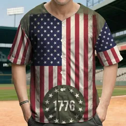 Distressed American Flag 1776 Thirteen Stars - Independence Day Gift for History Enthusiasts Baseball Jersey