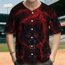 Snarling Aggressive Wolf Heads - Wildlife Lover Gift for Wolf Lovers Baseball Jersey