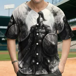 Ancient Warrior Armor Crested Helmet Shield Sword Dark Fantasy Lifestyle Gift Baseball Jersey