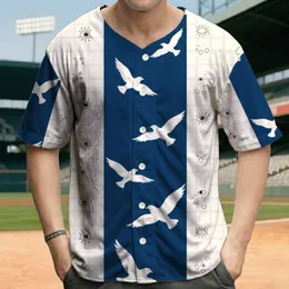 Flying Bird Silhouettes Doodle Eyes - Everyday Casual Gift for Bird Lovers Baseball Jersey