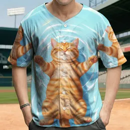 Floating Ginger Tabby Cat Clear Aqua Water - Everyday Gift for Cat Lovers Baseball Jersey