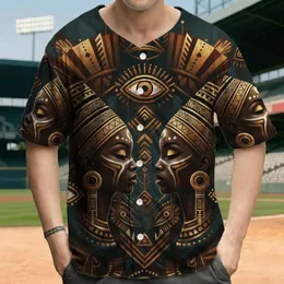 Regal African Female Faces Gold Headdress - Cultural Heritage Lifestyle Gift Baseball Jersey