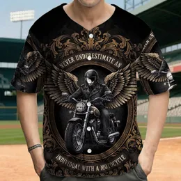 Winged Biker Cruiser Motorcycle Baroque Frame - Motorcycle Lover Gift Baseball Jersey