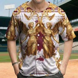 Classical Winged Figures Ethereal Clouds Baroque Scrollwork - Luxury Living Gift Baseball Jersey