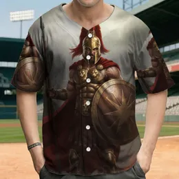 Ancient Warrior Battle Ready Helmet Plume Shield - History Enthusiast Gift Baseball Jersey