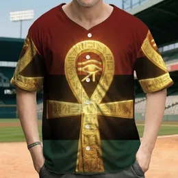 Ancient Egyptian Ankh Eye of Ra Symbol - Cultural Heritage Gift Baseball Jersey