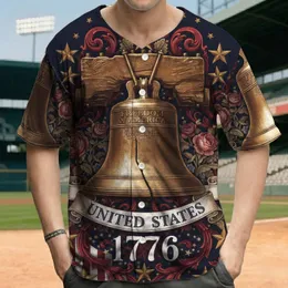 Liberty Bell Freedom 1776 American Flag - Independence Day Gift for Veterans Baseball Jersey
