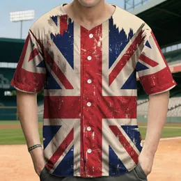 Distressed Union Jack Flag - British Heritage Gift for History Enthusiast Baseball Jersey