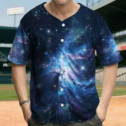 Cosmic Nebula Glowing Gas Cloud Sparkling Starfield Galaxies - Astronomy Lover Gift Baseball Jersey