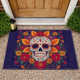 Calavera Marigold Flower - Día de los Muertos Home Decor Gift Doormat