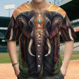 Majestic Indian Elephant Ceremonial Regalia Lush Jungle - Wildlife Lover Gift Baseball Jersey