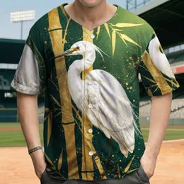 Egret Golden Bamboo Foliage - Bird Watcher Nature Gift Baseball Jersey