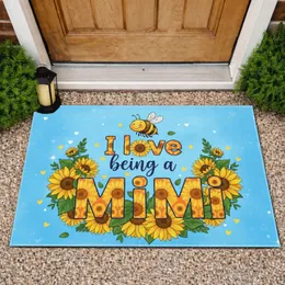 Mimi Sunflower Bee - Home Decor Gift for Grandmothers Doormat