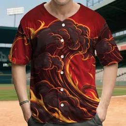 Fire Smoke Tendrils Plumes Flame Streaks Swirling Cresting Wave Forms - Active Lifestyle Baseball Jersey