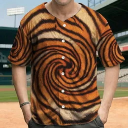 Hyperrealistic Orange Black Tiger Stripes - Wildlife Enthusiast Gift for Big Cat Lover Baseball Jersey