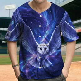 Barn Owl Cosmic Nebulae Starlight - Wildlife Lover Gift Baseball Jersey