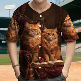 Orange Persian Cats Antique Book Roses Baroque Armchair - Cat Lover Gift Baseball Jersey