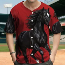 Majestic Galloping Black Horse with White Blaze - Wildlife Lover Gift Baseball Jersey