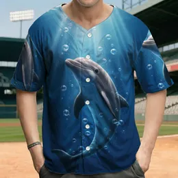 Graceful Bottlenose Dolphin Ocean Sunlight Underwater Patterns - Wildlife Lover Gift Baseball Jersey