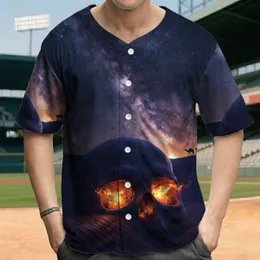Molten-Eyed Ancient Skull Desert Night Sky - Adventure Seeker Gift Baseball Jersey