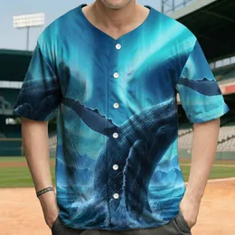 Humpback Whale Arctic Mountains Ocean Aurora - Adventure Gift for Ocean Explorers Baseball Jersey