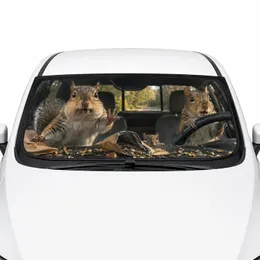 Squirrel Shaped Car Window Interior Accessory - Road Trip Travel Essentials Upgrade Car Sunshade