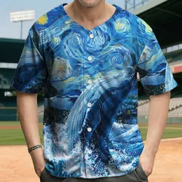 Humpback Whale Breaching Star-filled Sky Ocean Snow-capped Peaks - Wildlife Lover Gift Baseball Jersey