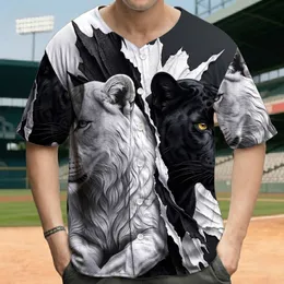 White Lioness Black Panther Split Field Алёна Golden Eye - Big Cat Lover Gift Baseball Jersey
